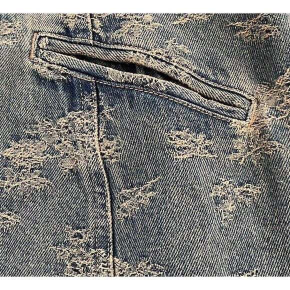 Jeanology Collection Denim Long Sleeve Jacket coat Closure Size 8 long trench - Picture 6 of 16